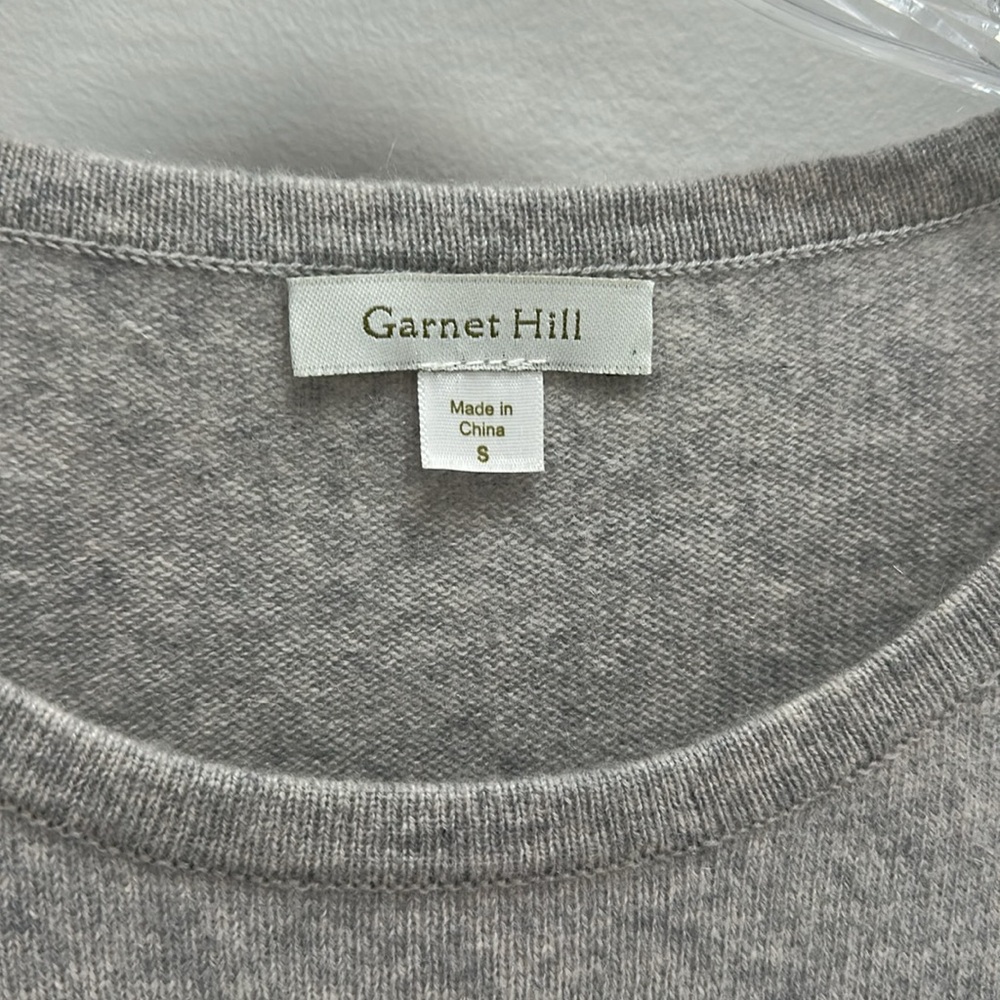 Garnet Hill cashmere Sz Small Short Sleeve baby tee cashmere perfect for fall - Picture 2 of 4